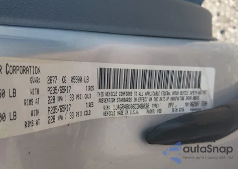 2006 Jeep Grand Cherokee Laredo/Columbia/Freedom from USA, damaged, VIN 1J4GR48K06C348030